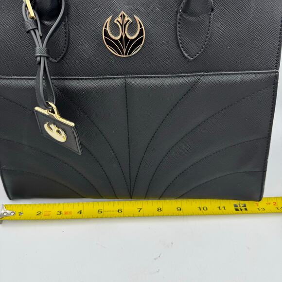 Loungefly Star Wars Rebel Alliance Black Faux Leather Satchel Handbag - Picture 15 of 16